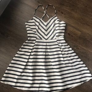 Black & White Stripe Mini Dress